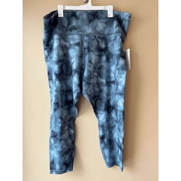 Athleta Elation Printed 7/8 Tight in Blue and Teal Women's Size 3X - Picture 1 of 2